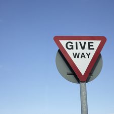 Give Way Sign Royalty Free Stock Photography