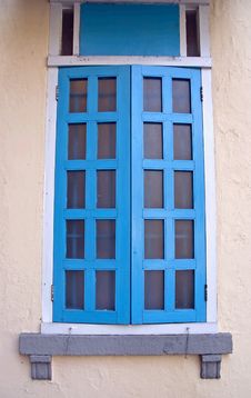 Old Blue Window Stock Photos Old Blue Window Stock Photos