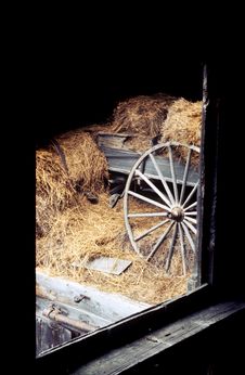 Wheel In The Hay Royalty Free Stock Photo Wheel In The Hay Royalty Free Stock Photo