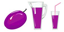 Plum Juice Royalty Free Stock Images