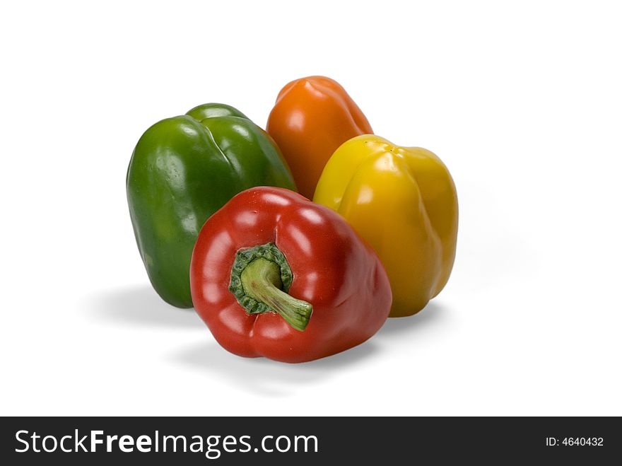 Red, yellow, green and orange paprika. Red, yellow, green and orange paprika