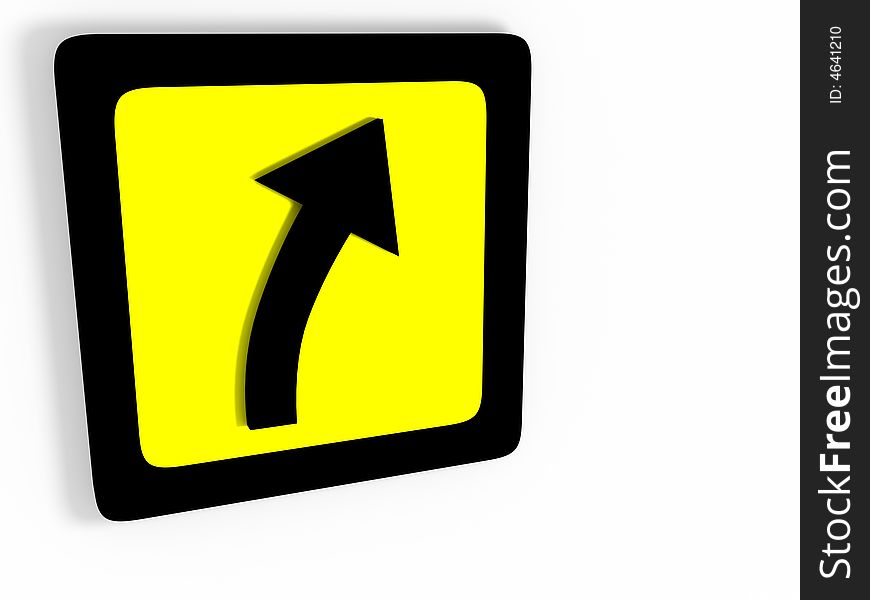 The 3d yellow icon image. The 3d yellow icon image