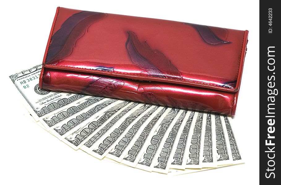 Wallet with one hundred dollars