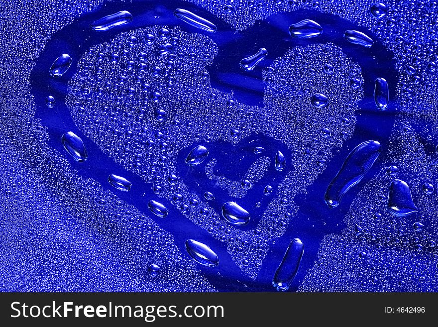 Heart With Water Droplets