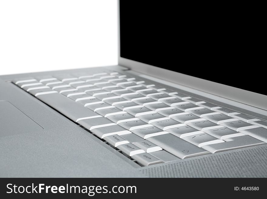 Modern and stylish laptop on a white background