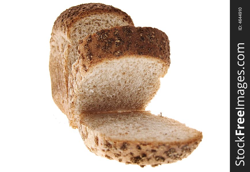 Bread on white background. See my other images of bread and food