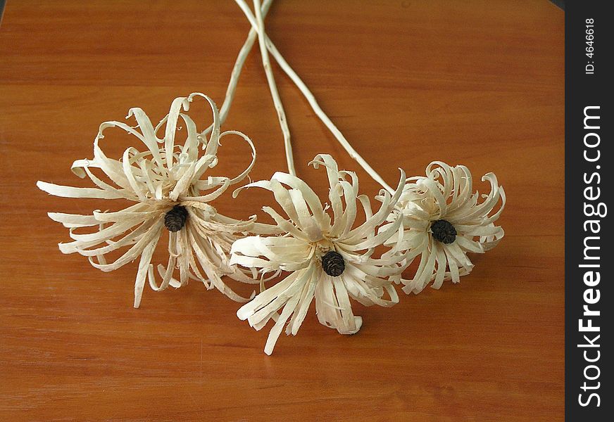 Wooden flowers