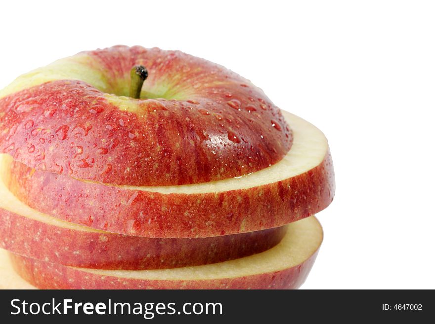 Red apple  isolated on a white background