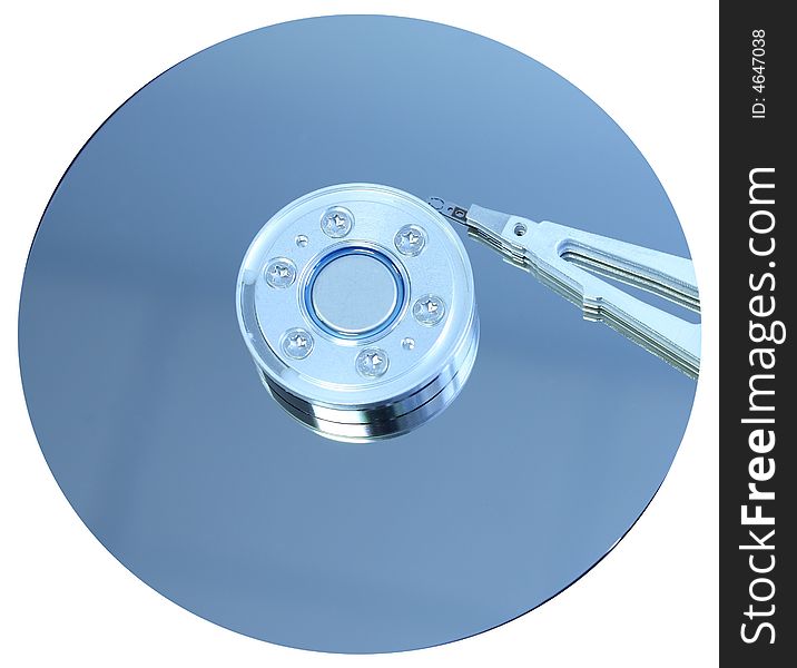 Hard disk drive details isolated image