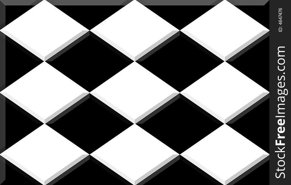 Illustration of a black and white checkered pattern. Illustration of a black and white checkered pattern