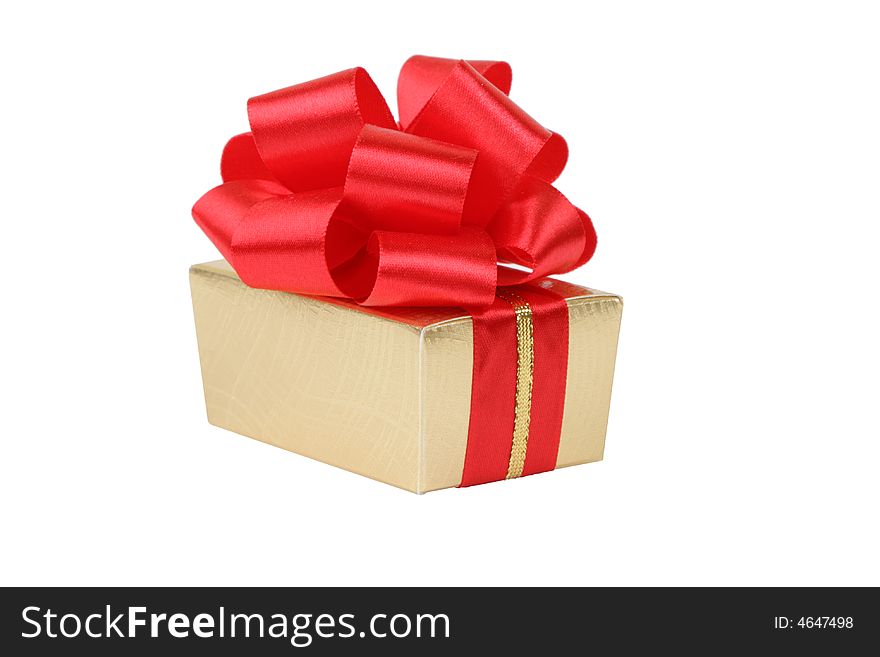 Box of the gift, isolated on a white background