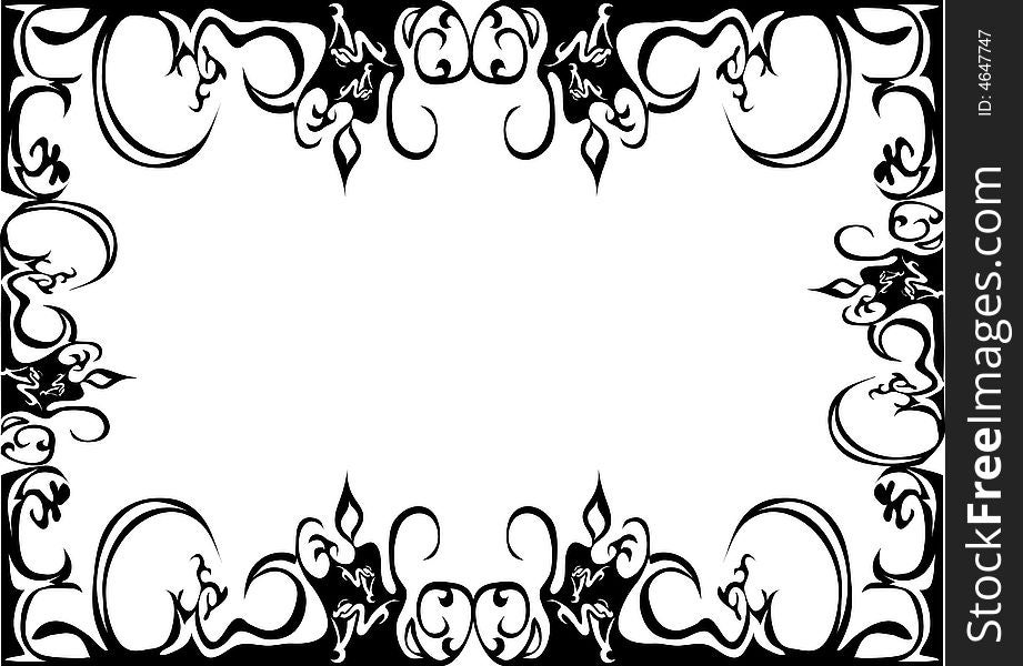 Black and white design ornament