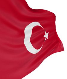 3D Turkish Flag Royalty Free Stock Photo