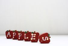 Wooden Apples Stock Photos