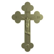 Golden Cross With The Crucifixion. Royalty Free Stock Image Golden Cross With The Crucifixion. Royalty Free Stock Image