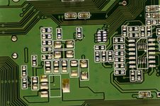 Close-up Picture Of A Computer Circuit Board. Stock Photos