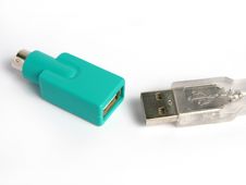 Usb To Ps2 Connector Stock Images