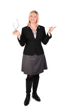 Middleaged Business Woman Posing Royalty Free Stock Images