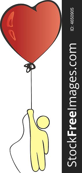 Illustration: Man On Balloon