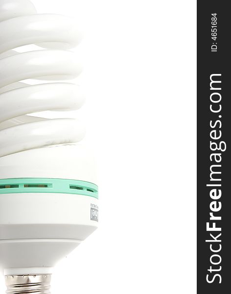 Energy-safe white lamp on white background