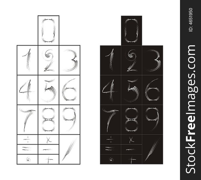 Vector based illustration. Figures. Calculator