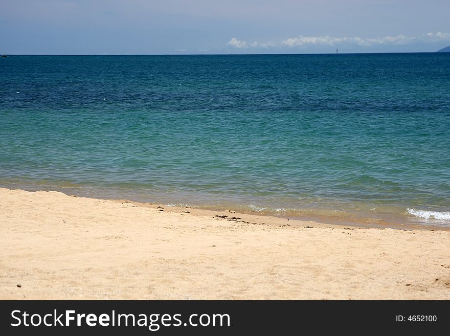 Clear and colorful beach view