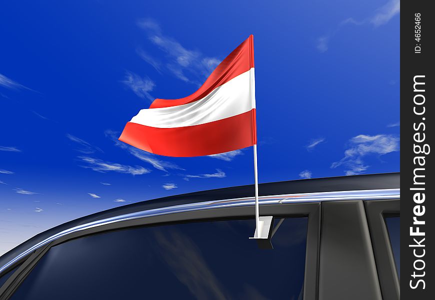 Austria car flag - Europe cup 2008