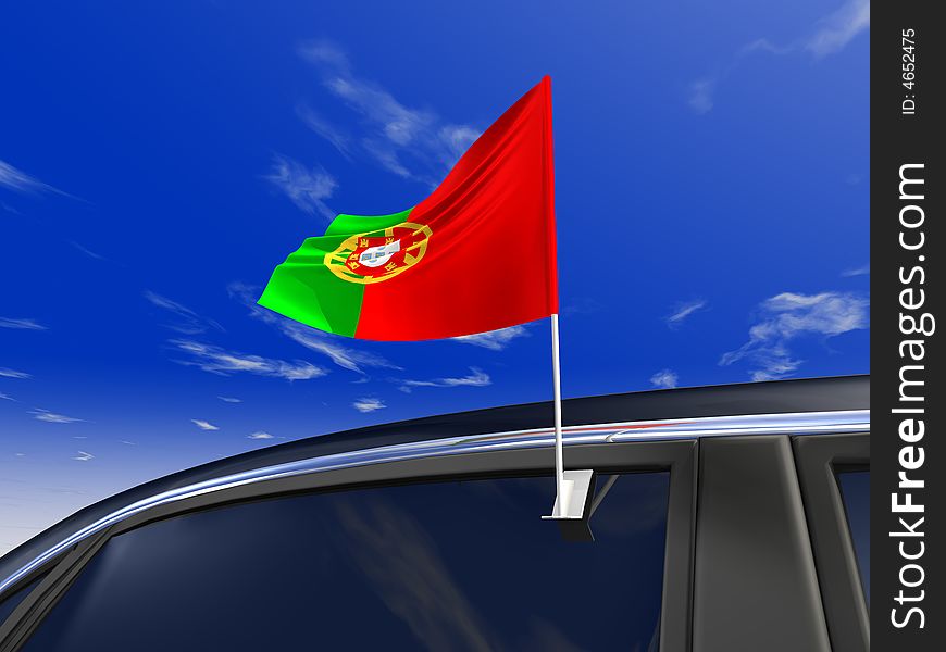 Portugal car flag - Europe cup 2008