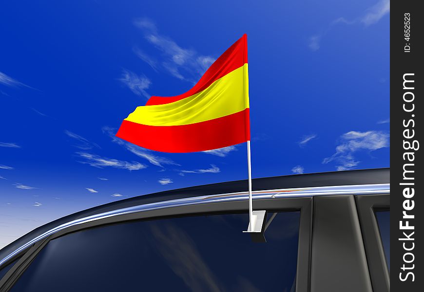 Spain car flag - Europe cup 2008