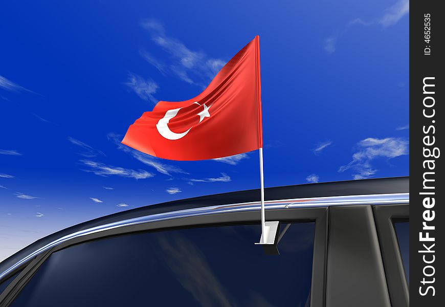 Turkey car flag - Europe cup 2008