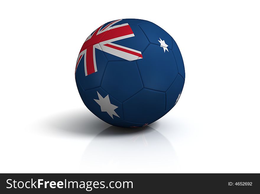 Football Australia on white background