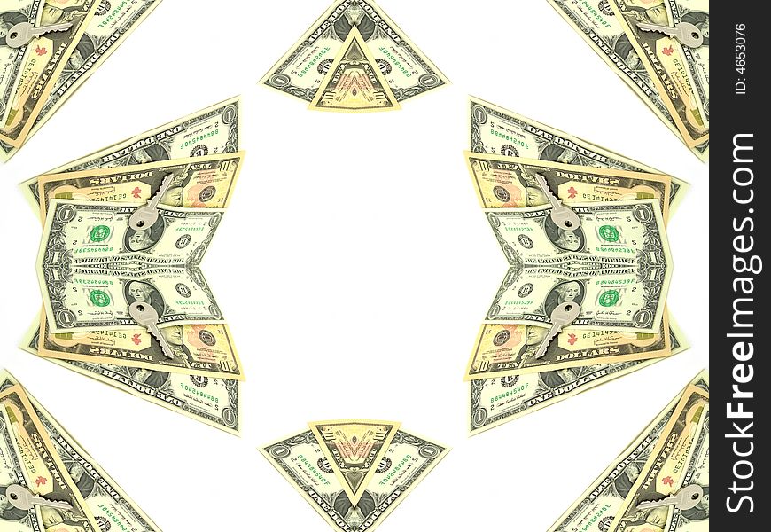 Beautiful background consisting of dollars. Beautiful background consisting of dollars