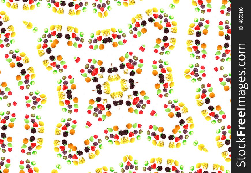 Background With Fruit Candy