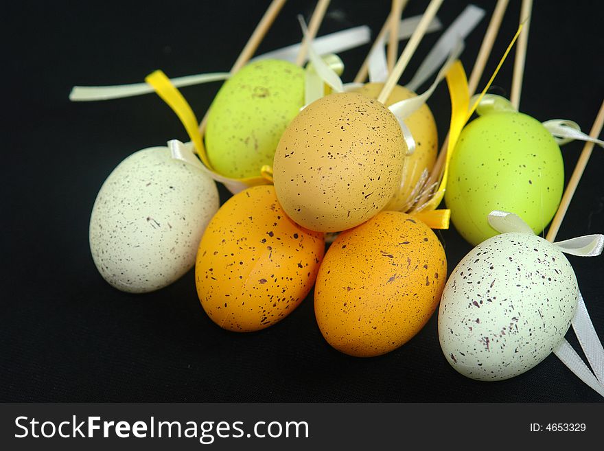 A picture of a pile of colorful easter egg gifts