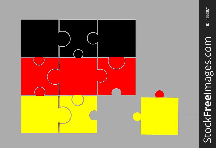 Game a puzzle - flag of Germany