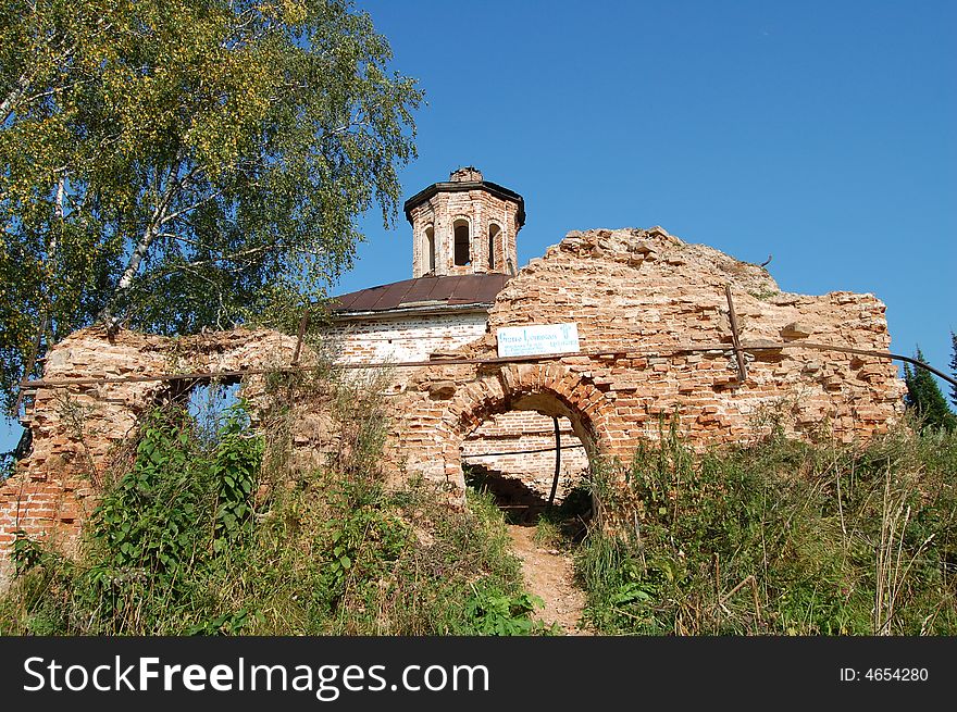 Ancient church hight in mountains