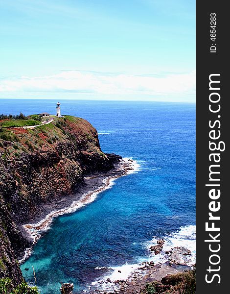 Lighthouse at the Kilauea Point National Wildlife Refuge, Kauai, Hawaii