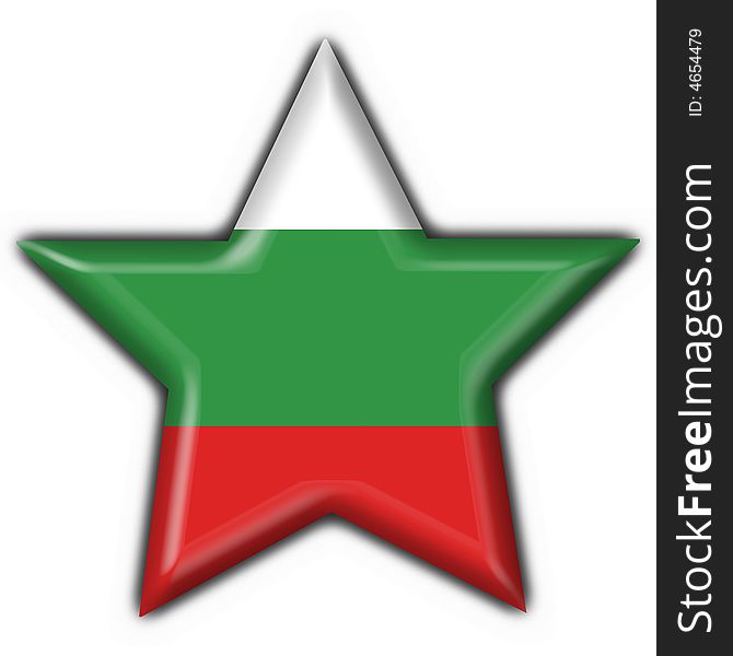 Bulgaria button flag star shape