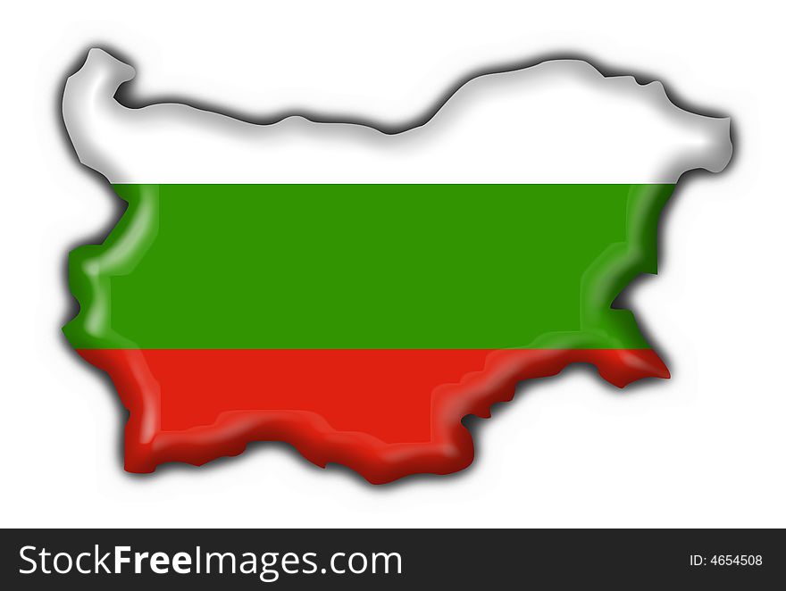 Bulgaria button flag 3d made. Bulgaria button flag 3d made