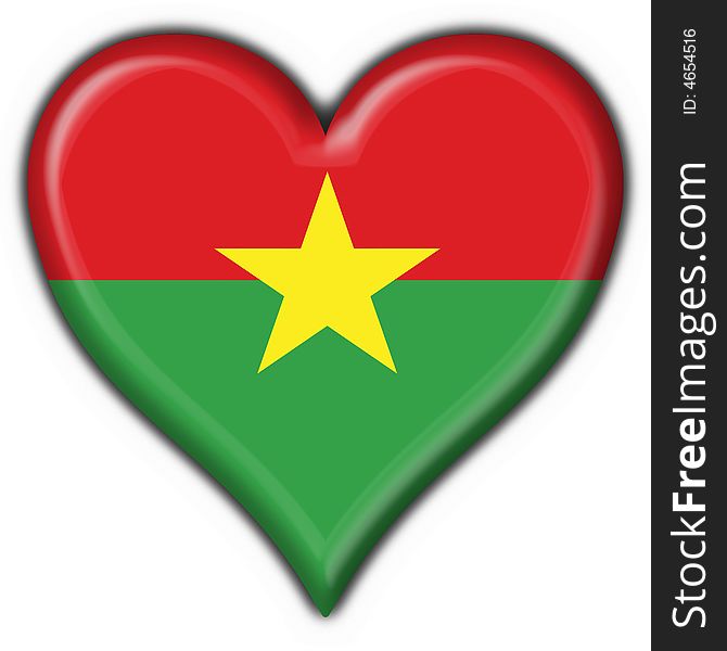 Burkina faso button flag 3d made. Burkina faso button flag 3d made