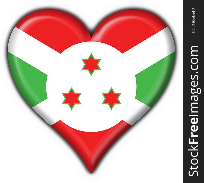 Burundi button flag 3d made. Burundi button flag 3d made