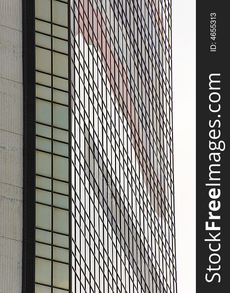 Modern skyscraper with reflections on its windows