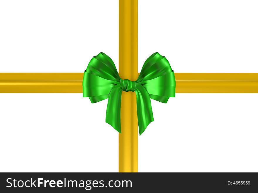 Ribbon over white paper or background
