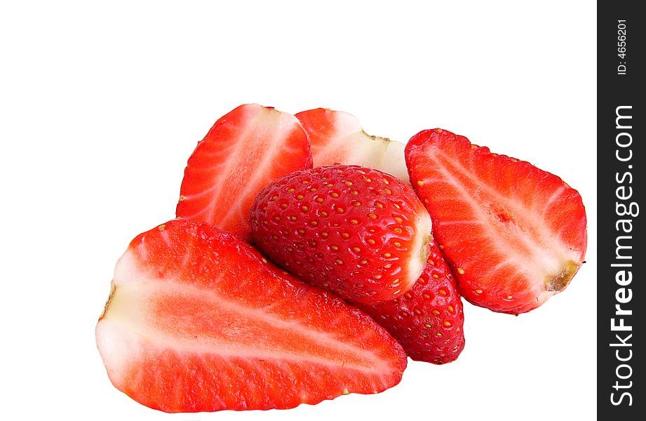 Isolated Strawberries
