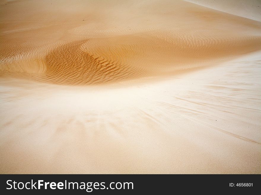 Wind on dunes on Socotra island coast