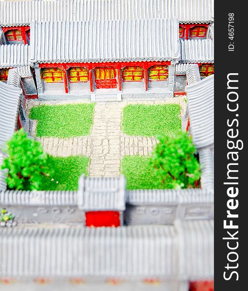 Courtyard model of Beijing traditional house. Courtyard model of Beijing traditional house.