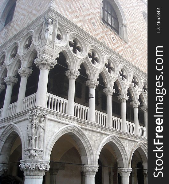 Detail of Doge's palace architecture, Venice. Detail of Doge's palace architecture, Venice