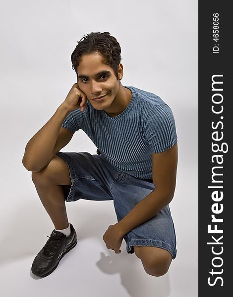 Male model who is posing for the camera