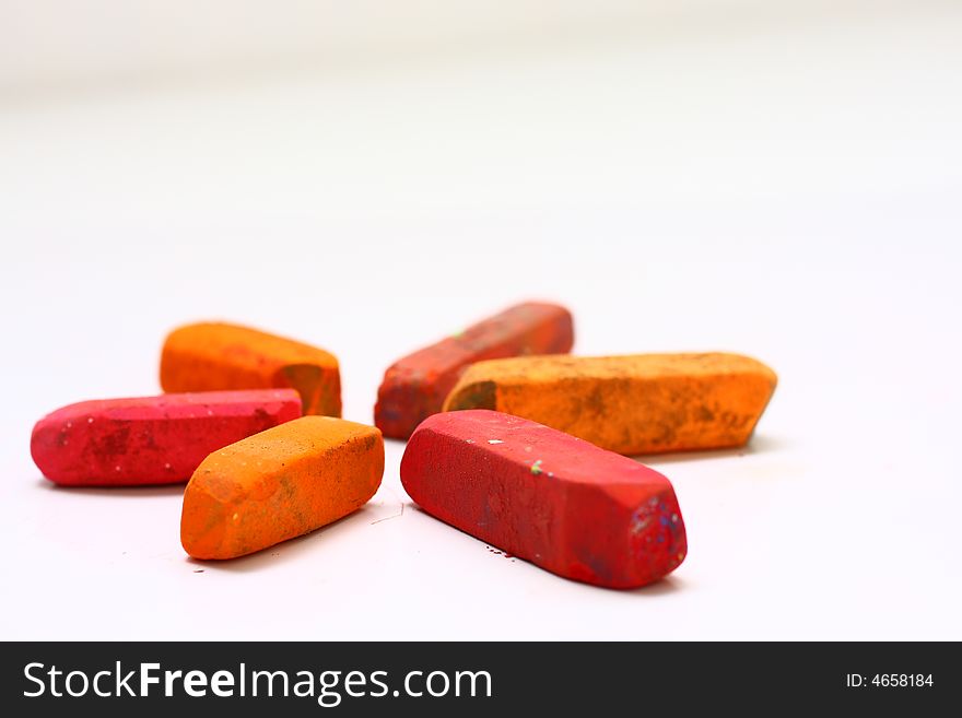 Red And Orange Chalk Pastels