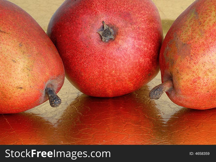 Trio Of Red Pears